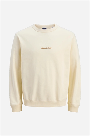 Jack & Jones JORNørrebro EMB Sweat Crew - Antique White